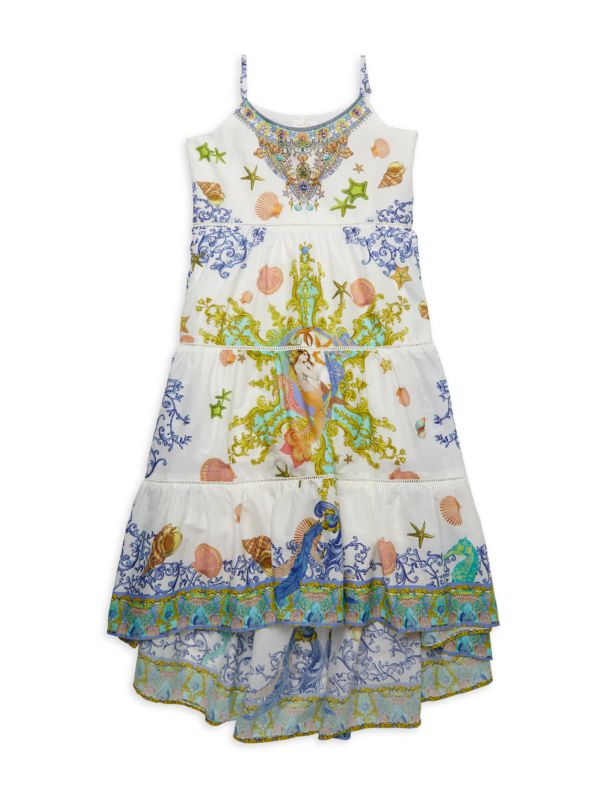 Camilla Little Girl's & Girl's High Low Tiered Dress